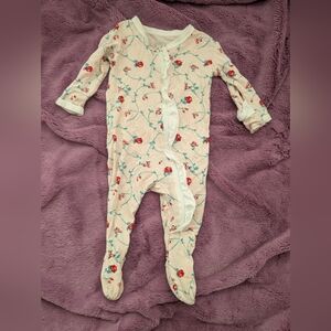 Kickee Pants Pink Floral Footie